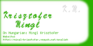 krisztofer mingl business card